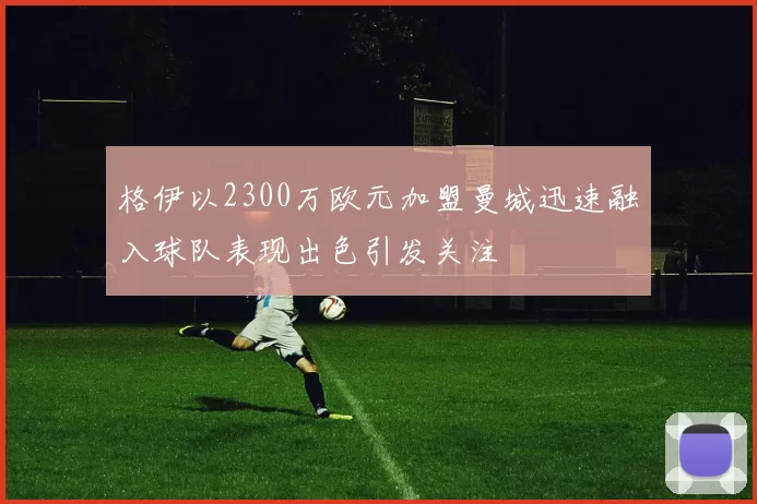 格伊以2300万欧元加盟曼城迅速融入球队表现出色引发关注